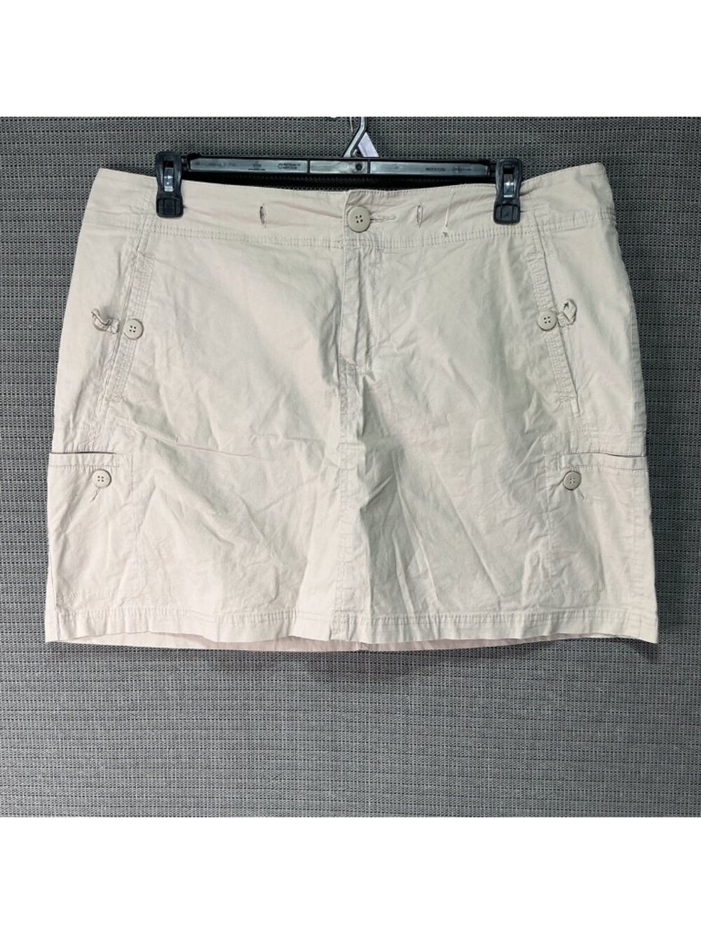 Lane Bryant Women's Beige Cargo Skort Size 18 Cotton Blend Casual Summer Wear
